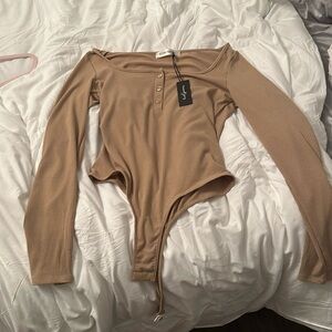 Large tan bodysuit